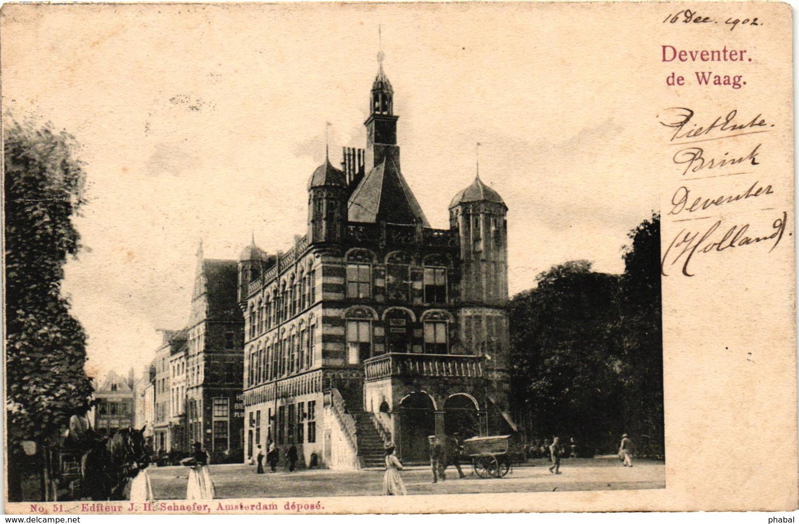 The Netherlands, Deventer, De Waag, Old Postcard 1902 - Deventer