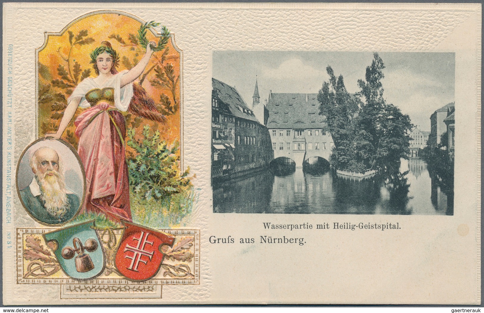 Ansichtskarten: Bayern: NÜRNBERG (8500): 1891/1940 ca., Pegnitz, Sammlung von ca. 390 Ansichtskarten