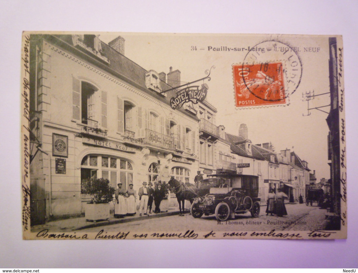 GP 2019 - 6  POUILLY-sur-LOIRE  (Nièvre)  :  L'HÔTEL NEUF  -  SUP Animation   1909   XXXX - Pouilly Sur Loire