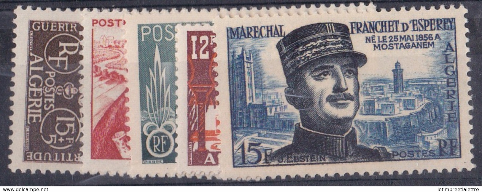 ⭐ Algérie - YT N° 332 à 336 ** - Neuf Sans Charnière - 1956 ⭐ - Neufs