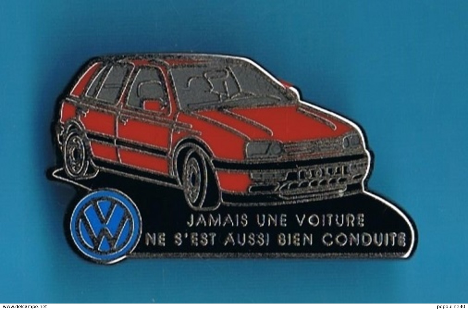 1 PIN'S  //  ** VOLKSWAGEN / GOLF ** . (Decat Paris) - Volkswagen