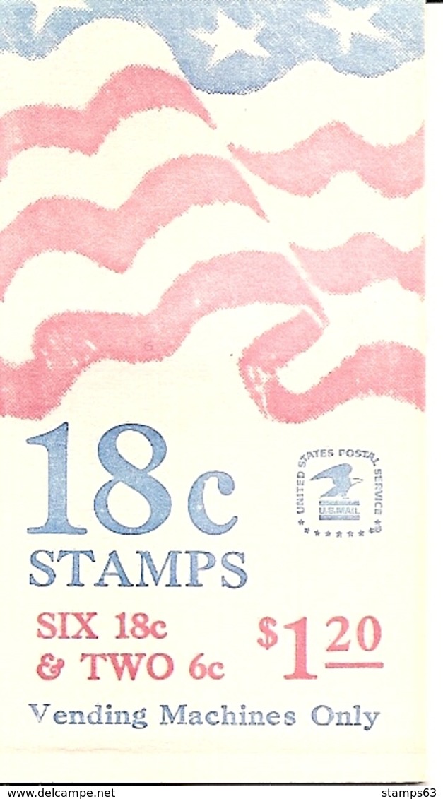 UNITED STATES (USA), 1981, Booklet 138, Flags-booklet, $ 3.60, Mi 100 - 1941-80