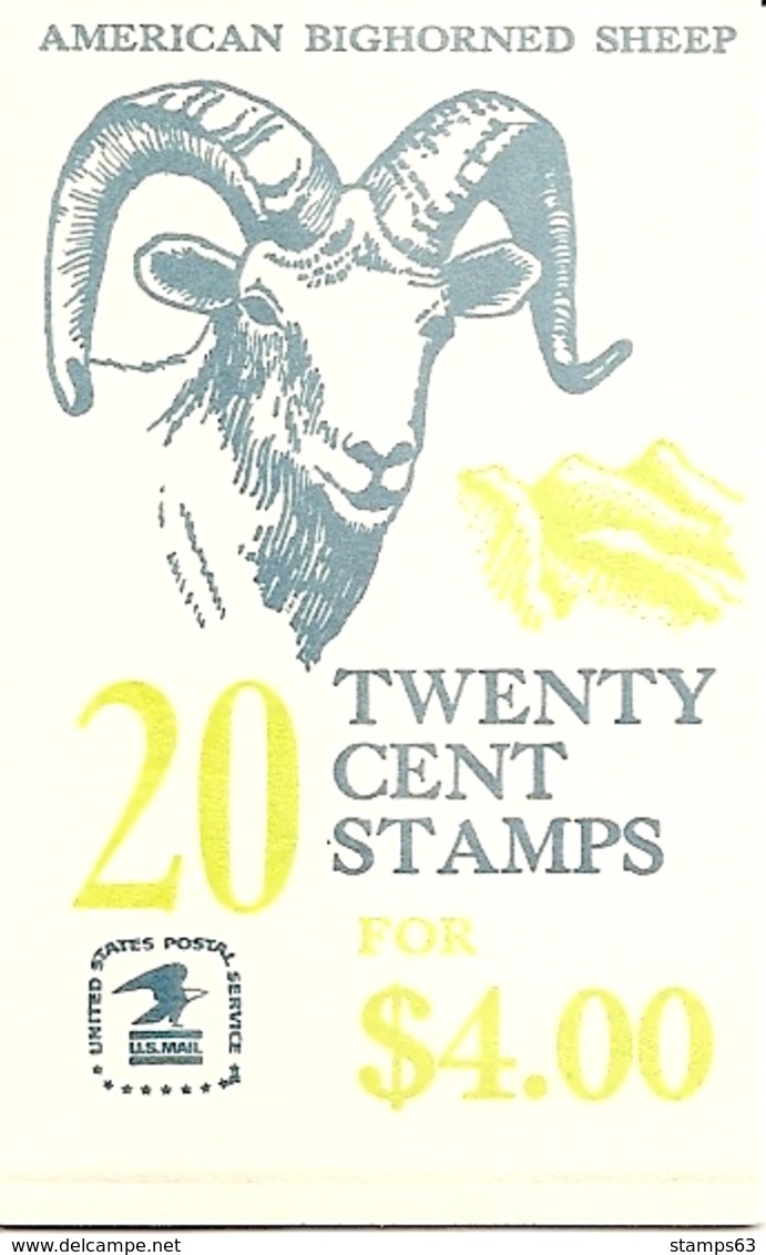 UNITED STATES (USA), 1982, Booklet 142a, Wildlife $ 4.00, Mi 0-104, Reversedassembly, Pl.# 24! - 2. 1941-80