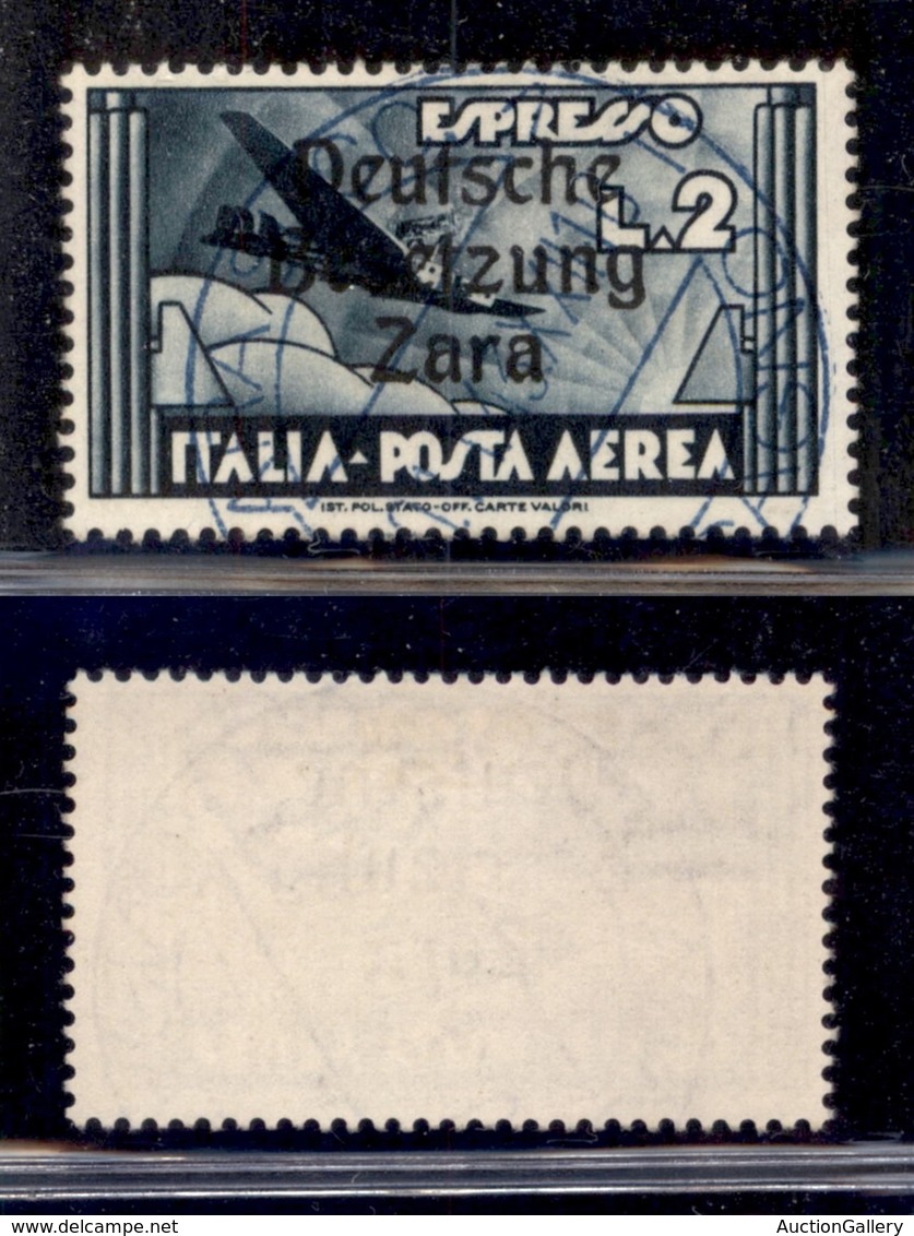 OCCUPAZIONI - ZARA - 1943 - Posta Aerea - 2 Lire Aeroespresso (9) Usato (150) - Other & Unclassified