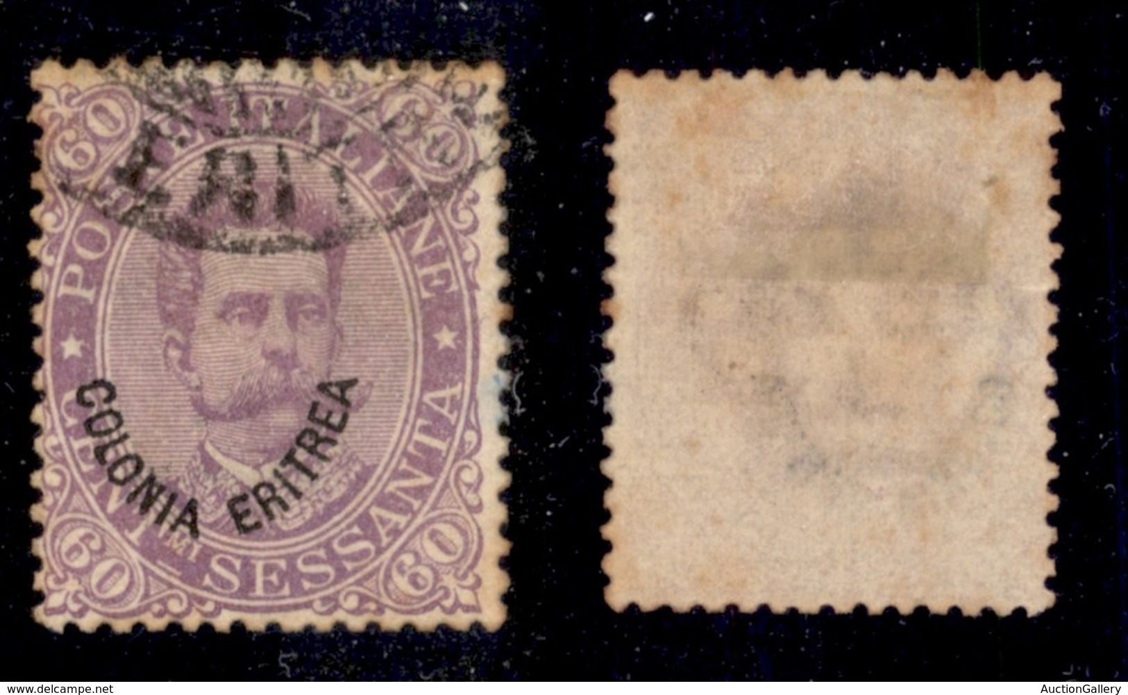 COLONIE - ERITREA - 1893 - 60 Cent (9ea) - Usato - Soprastampa Spostata - Other & Unclassified