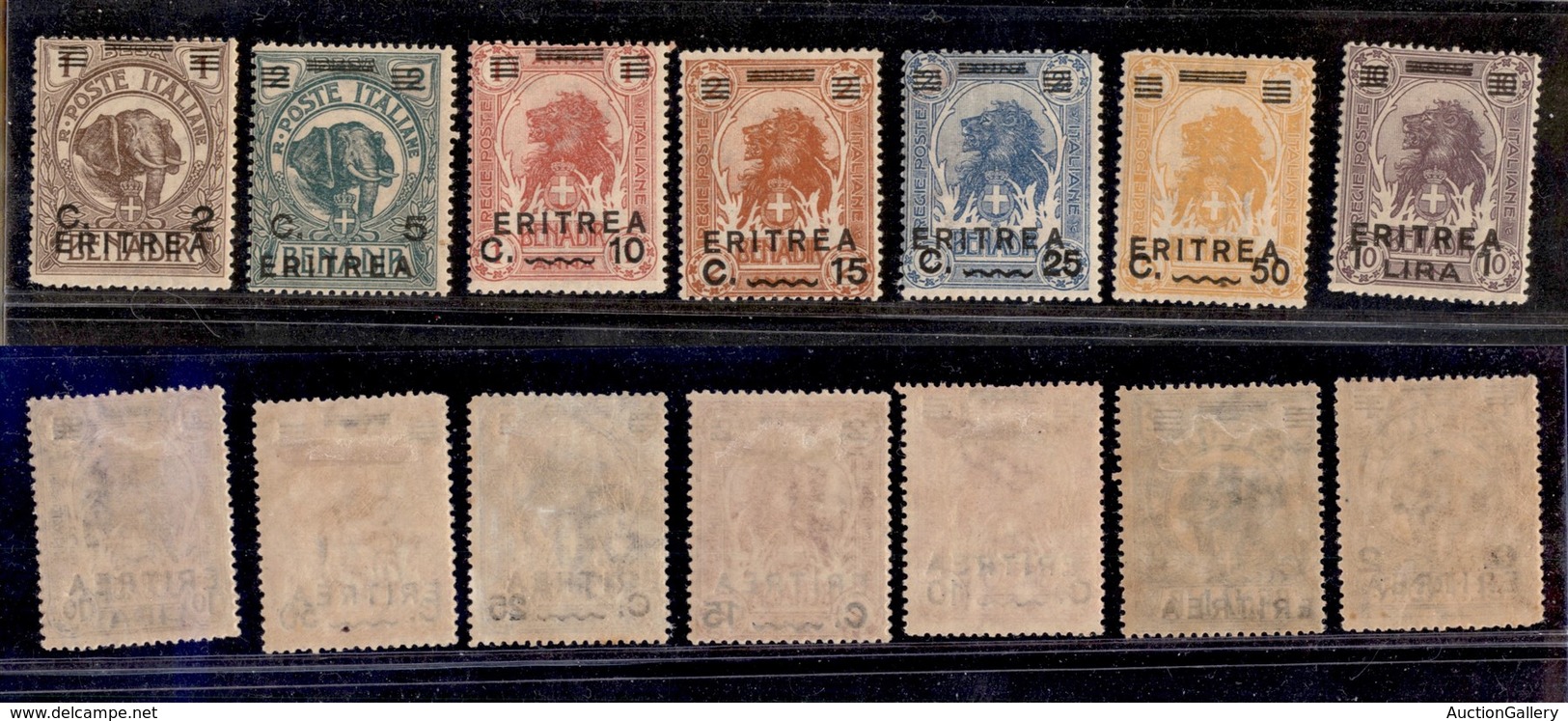 COLONIE - ERITREA - 1922 - Soprastampati (54/60) - Serie Completa - Gomma Originale (100) - Other & Unclassified