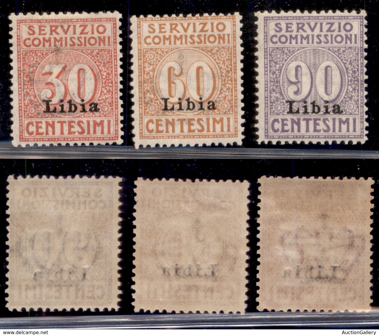 COLONIE - LIBIA - 1915 - Servizio Commissioni (1/3) - Serie Completa - Gomma Originale (175) - Other & Unclassified