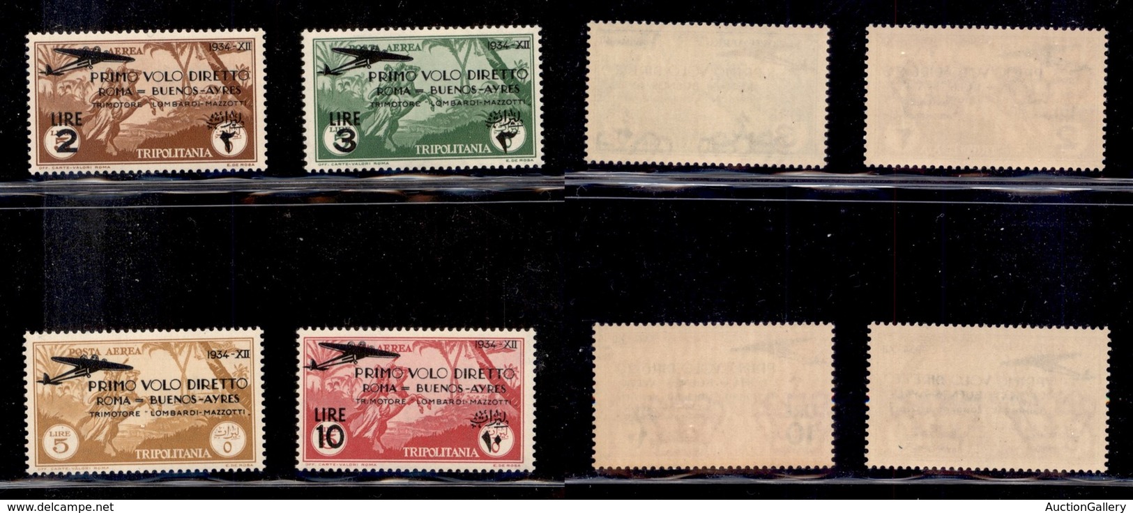 COLONIE - TRIPOLITANIA - 1934 - Posta Aerea - Roma Buenos Aires (30/33) - Serie Completa - Gomma Integra (70) - Other & Unclassified