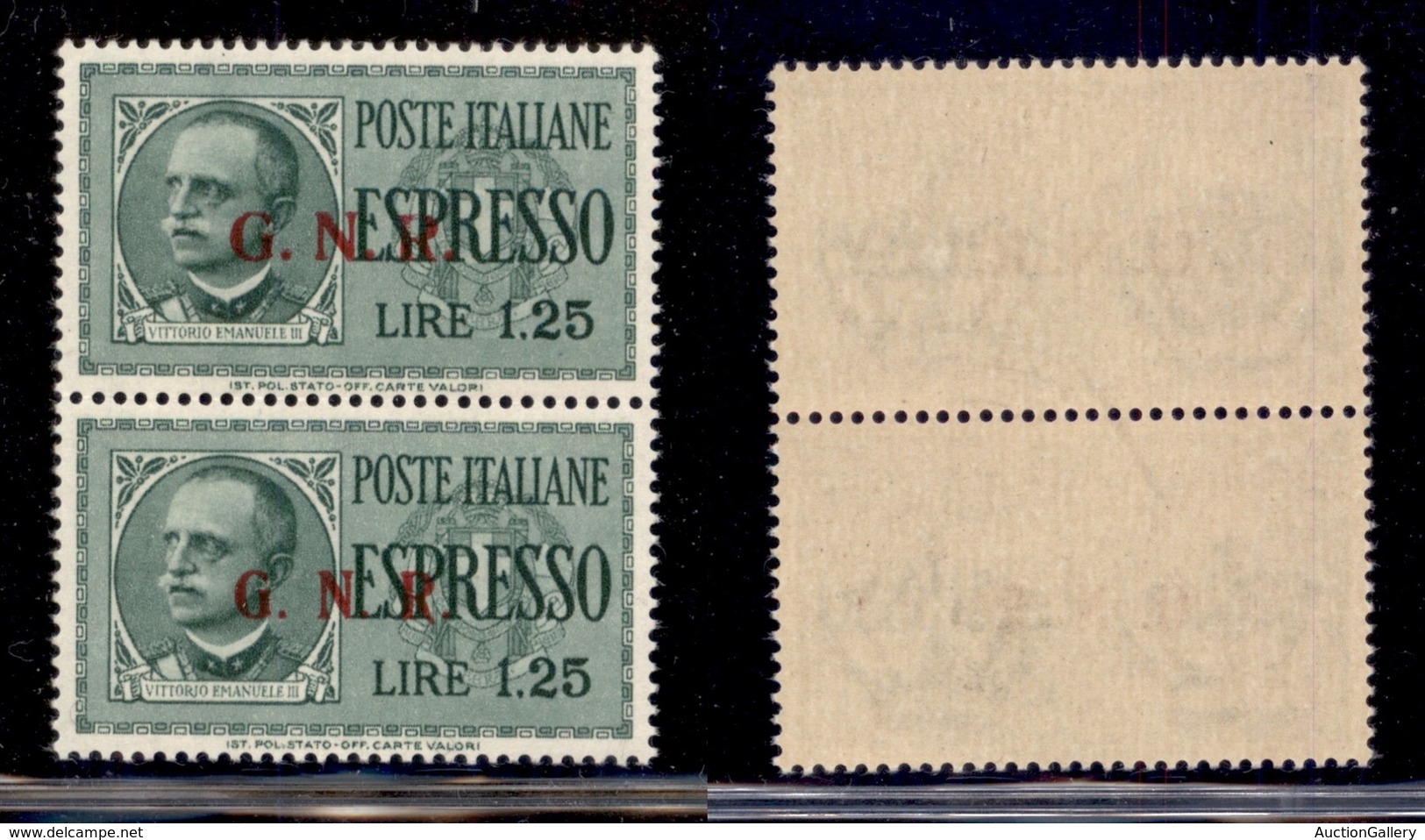 REPUBBLICA SOCIALE - GNR BRESCIA - 1943 - Espressi - 1,25 Lire (19/II + 19/III) - Coppia Di Tipi Diversi - Gomma Integra - Sonstige & Ohne Zuordnung