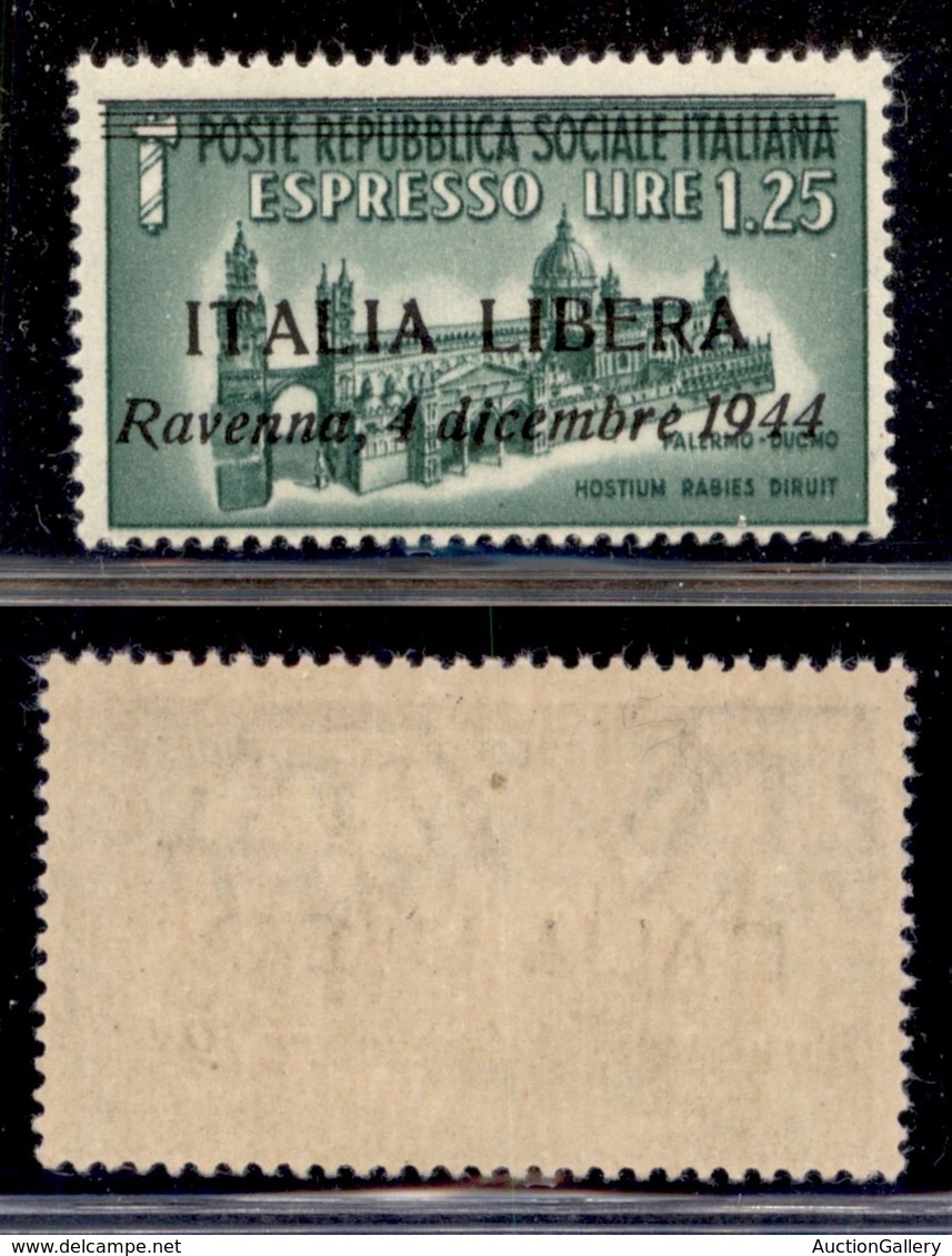 LOCALI - RAVENNA - 1945 - 1,25 Lire (CEI 9) - Gomma Integra - Sonstige & Ohne Zuordnung