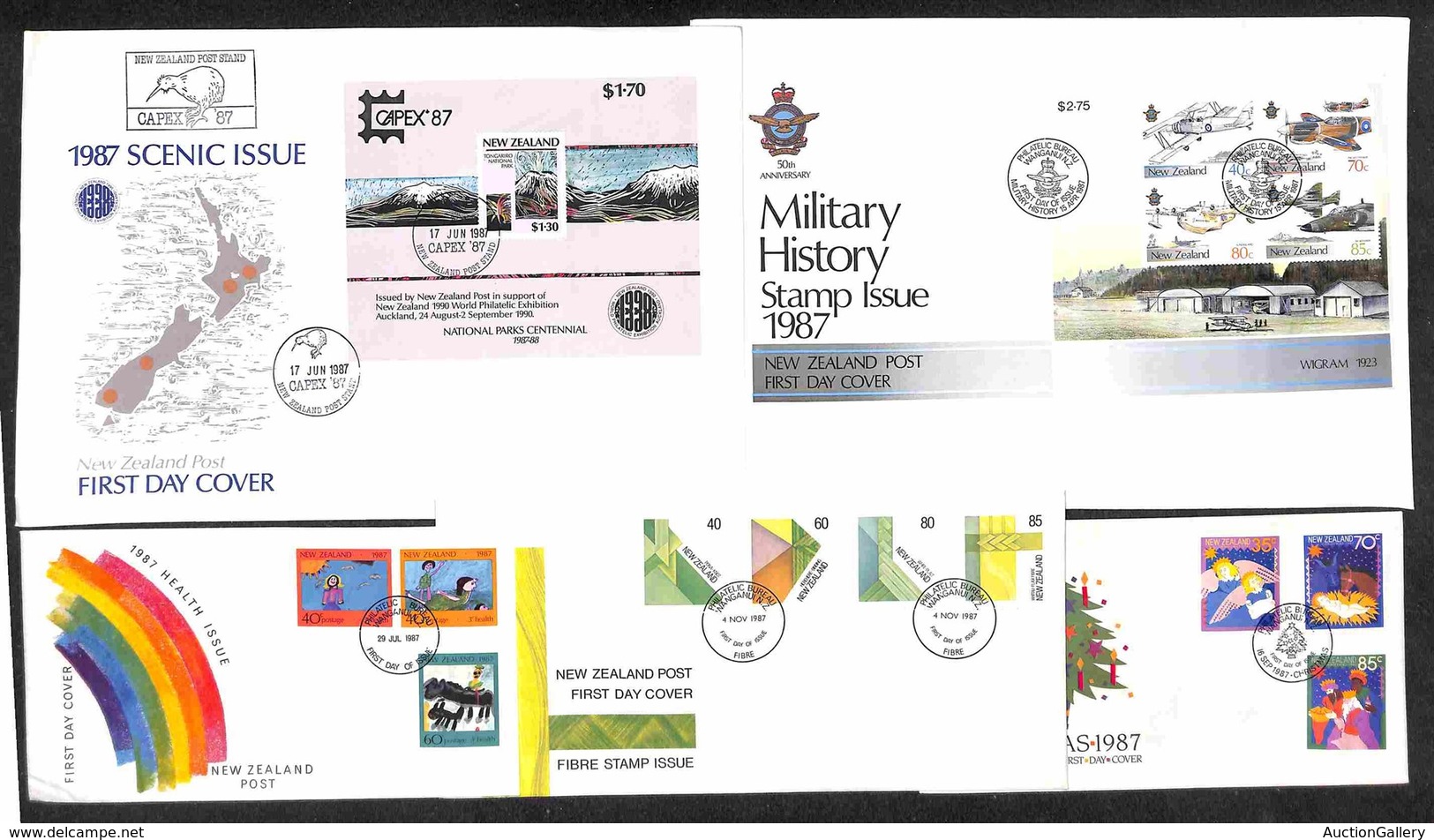 OLTREMARE - NUOVA CALEDONIA - 1987 - 5 FDC Emessi Nell’anno (Block 10 + 13 + 1000/1009) - Other & Unclassified