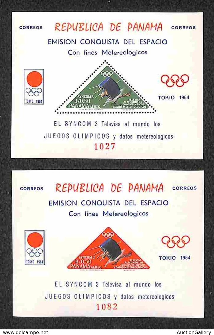 OLTREMARE - PANAMA - 1964 - Satellite Per Trasmissione Televisiva Olimpiadi Tokyo (Block 29/30) - 2 Foglietti - Gomma In - Autres & Non Classés