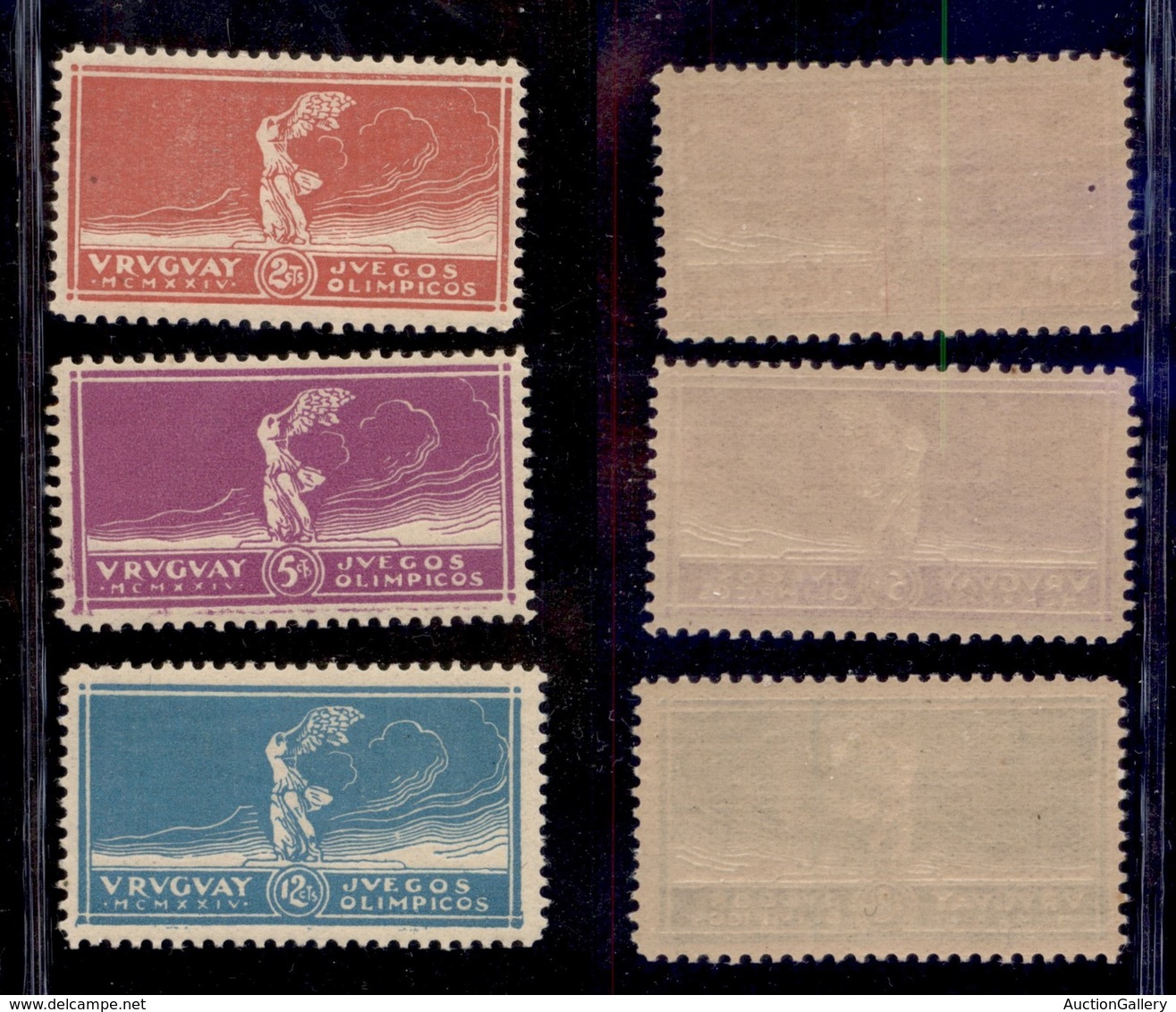 OLTREMARE - URUGUAY - 1924 - Olimpiadi (285/287) - Serie Completa - Gomma Originale (60) - Andere & Zonder Classificatie