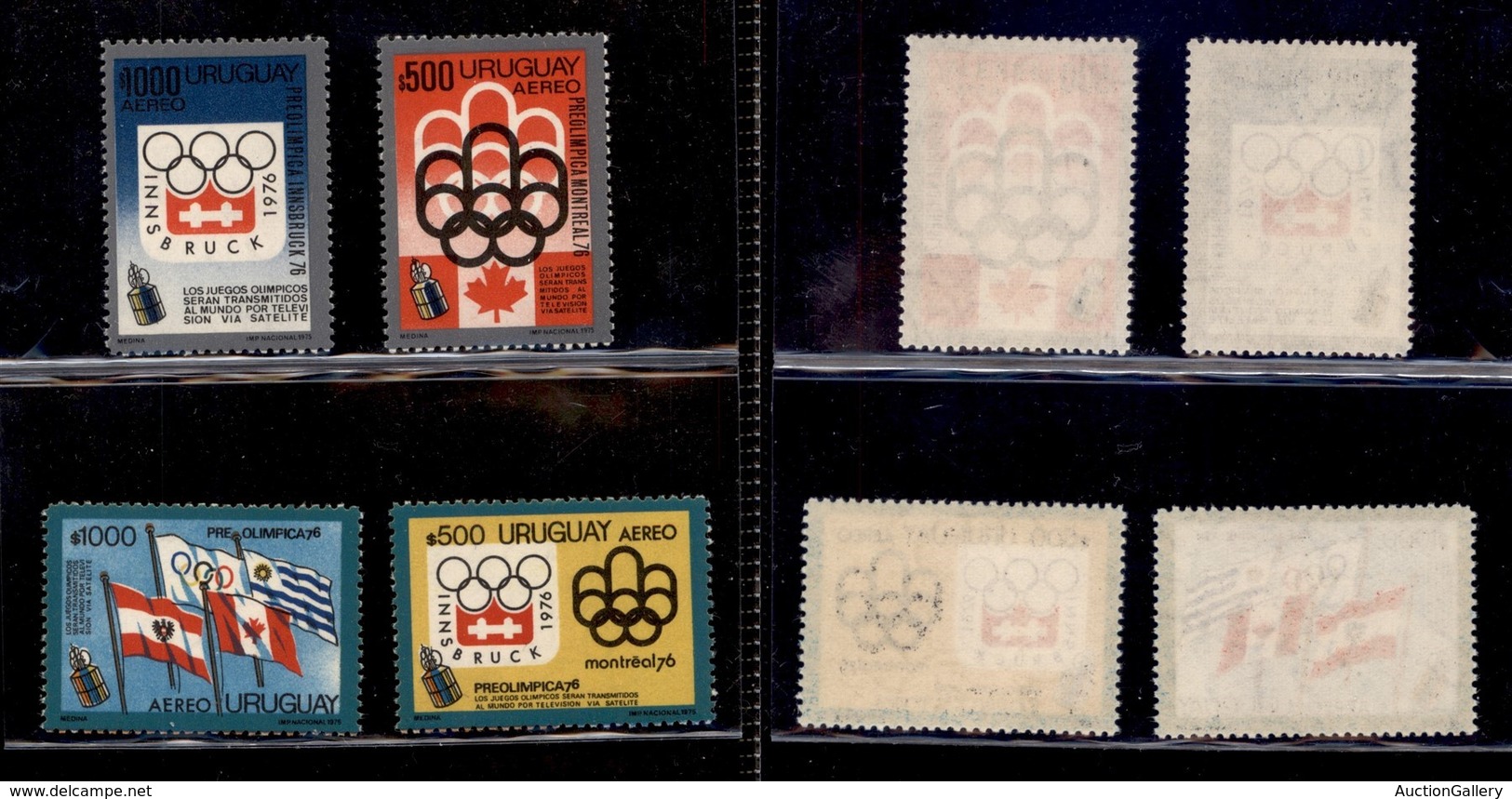 OLTREMARE - URUGUAY - 1975 - Olimpiadi (1350/1353) - 4 Valori - Gomma Integra (50) - Andere & Zonder Classificatie