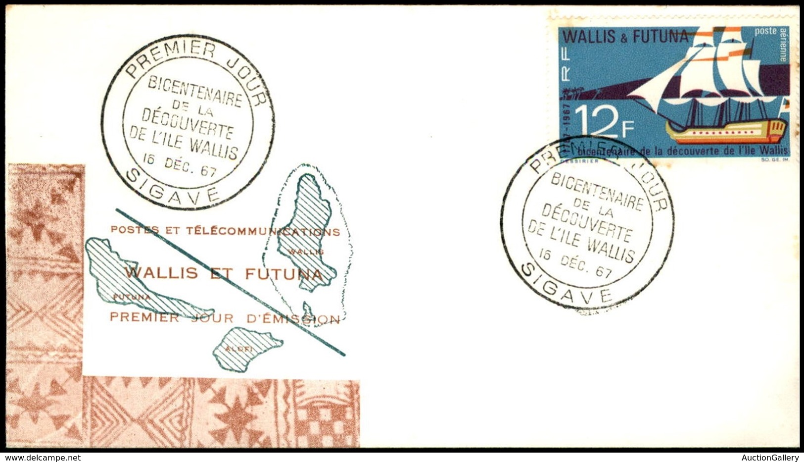 OLTREMARE - WALLIS ET FUTUNA - 1967 - 200 Anni Scoperta Wallis (216) - FDC 16.12.67 - Other & Unclassified