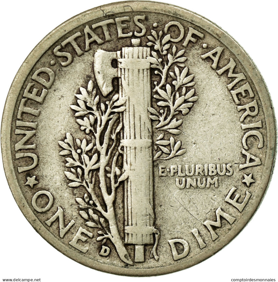 Monnaie, États-Unis, Mercury Dime, Dime, 1943, U.S. Mint, Denver, TB+, Argent - 1916-1945: Mercury (Mercure)