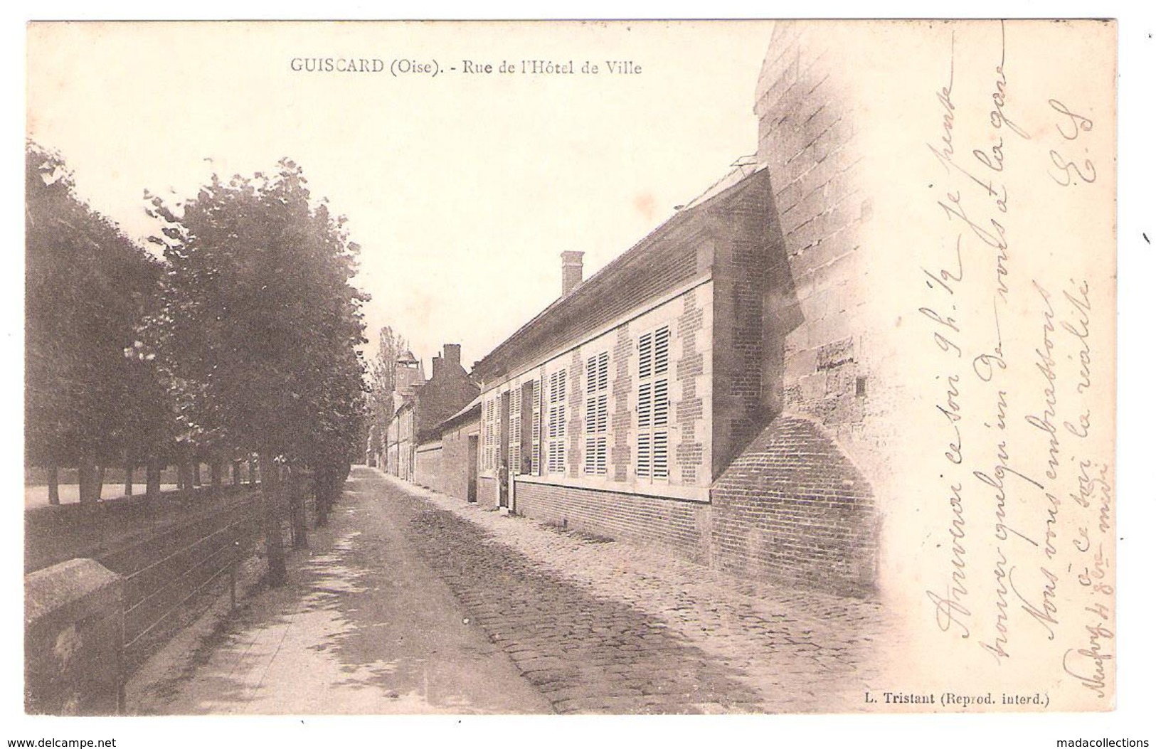 Guiscard  (60 - Oise)  Rue De L'Hôtel De Ville - Guiscard