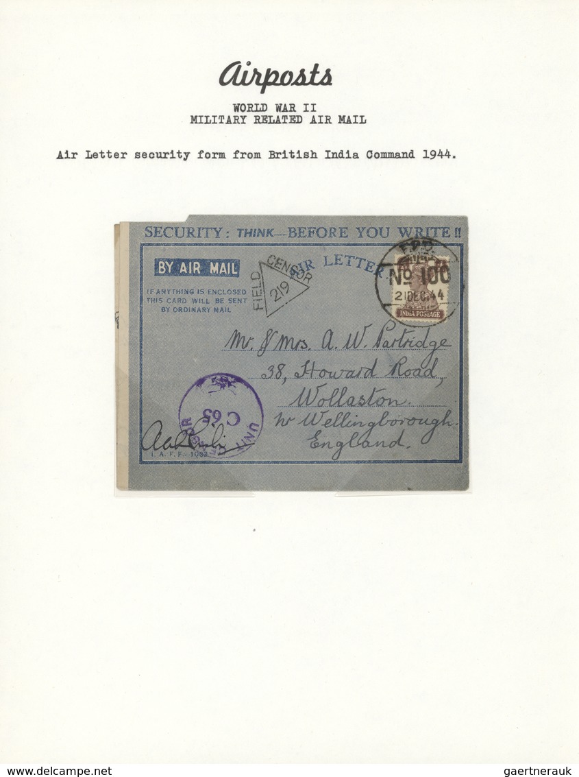 Deutschland: 1942/45, Military Related Air Mail In WWII, Collection Mounted On Pages W. Franked Item - Sammlungen