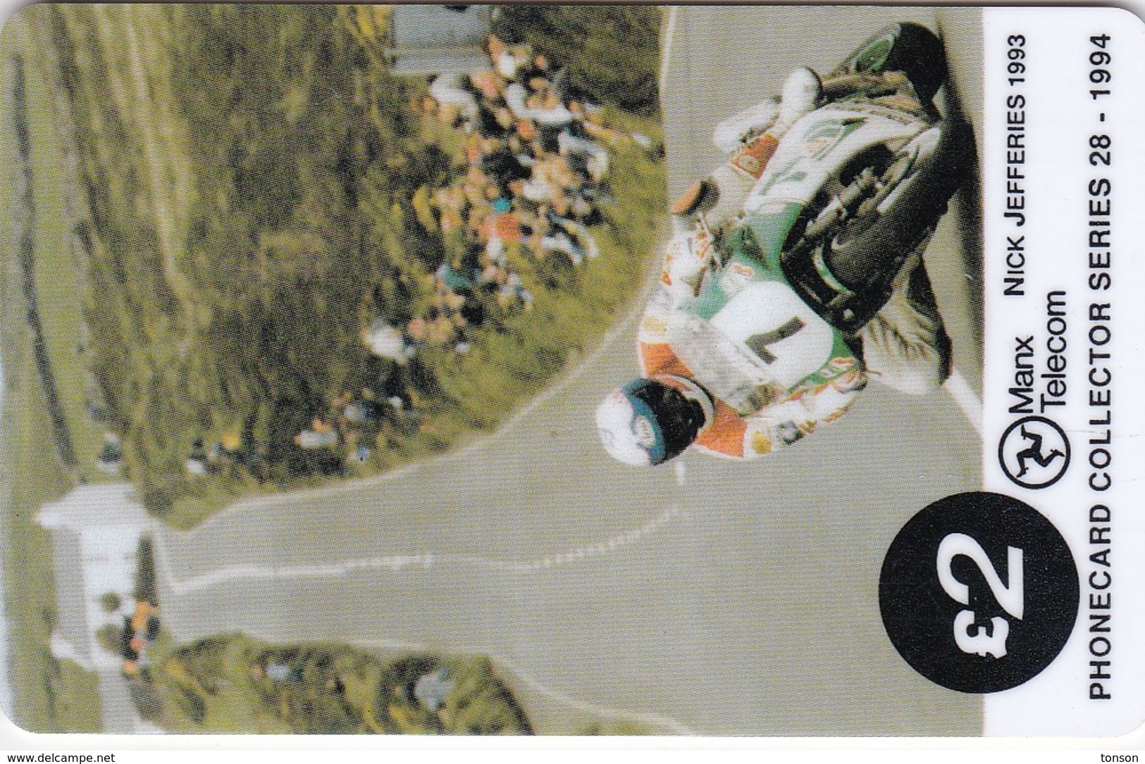 Isle Of Man, MAN 077, TT Racers 1994,  Nick Jefferies, 2 Scans. - Isle Of Man