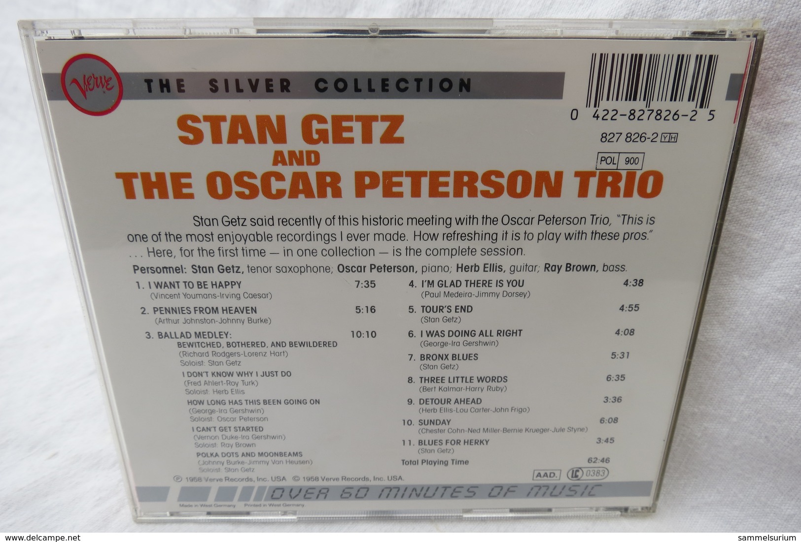 CD "Stan Getz And The Oscar Peterson Trio" The Silver Collection - Blues