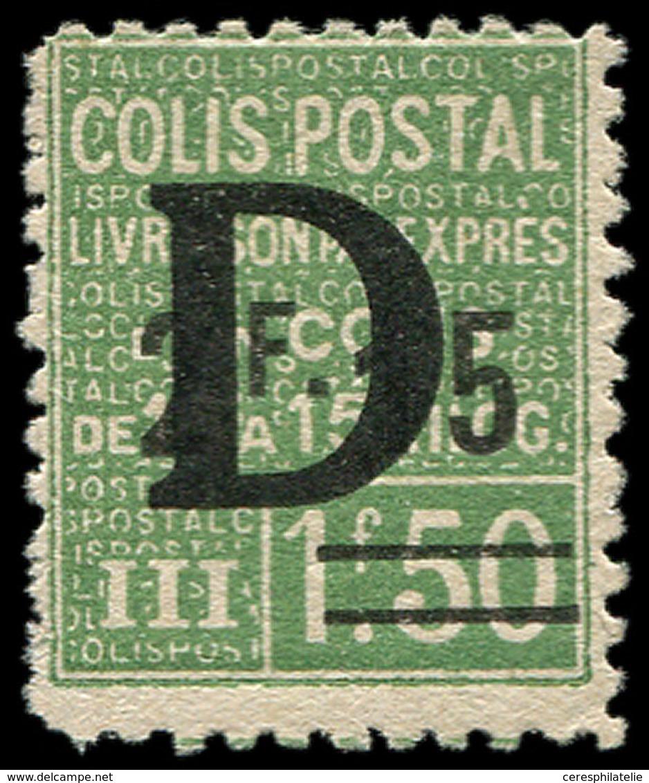 * COLIS POSTAUX - 139  2f15 Sur 1f.50 Vert, Surchargé D, TB - Nuevos