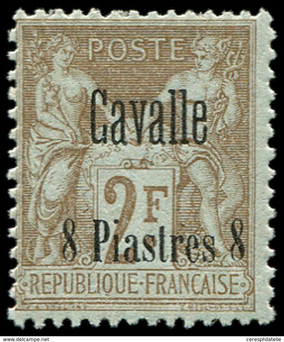 ** CAVALLE 9 : 8pi. Sur 1f. Bistre Sur Azuré, TB - Andere & Zonder Classificatie