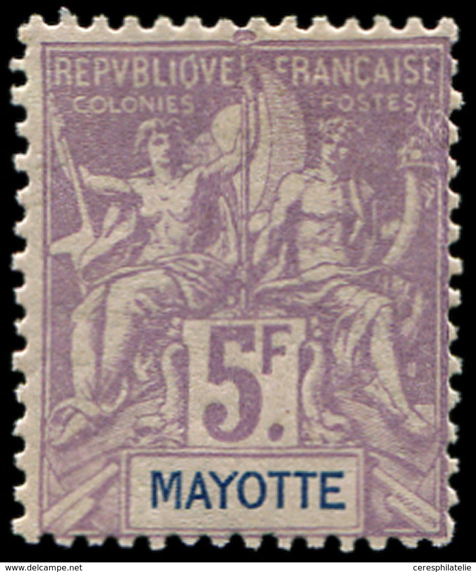 ** MAYOTTE 14 : 5f. Violet, TB - Otros & Sin Clasificación