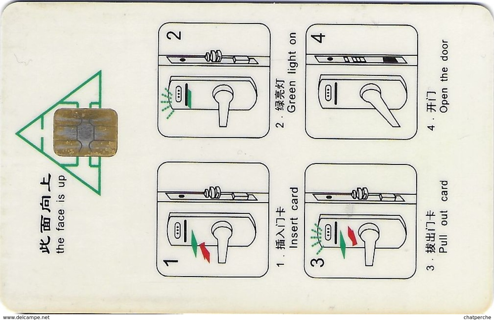 CLEF CLÉ D ' HÔTEL  CHIP CARD CARTE A PUCE HOTEL XIAN CHINE - Clés D'hôtel