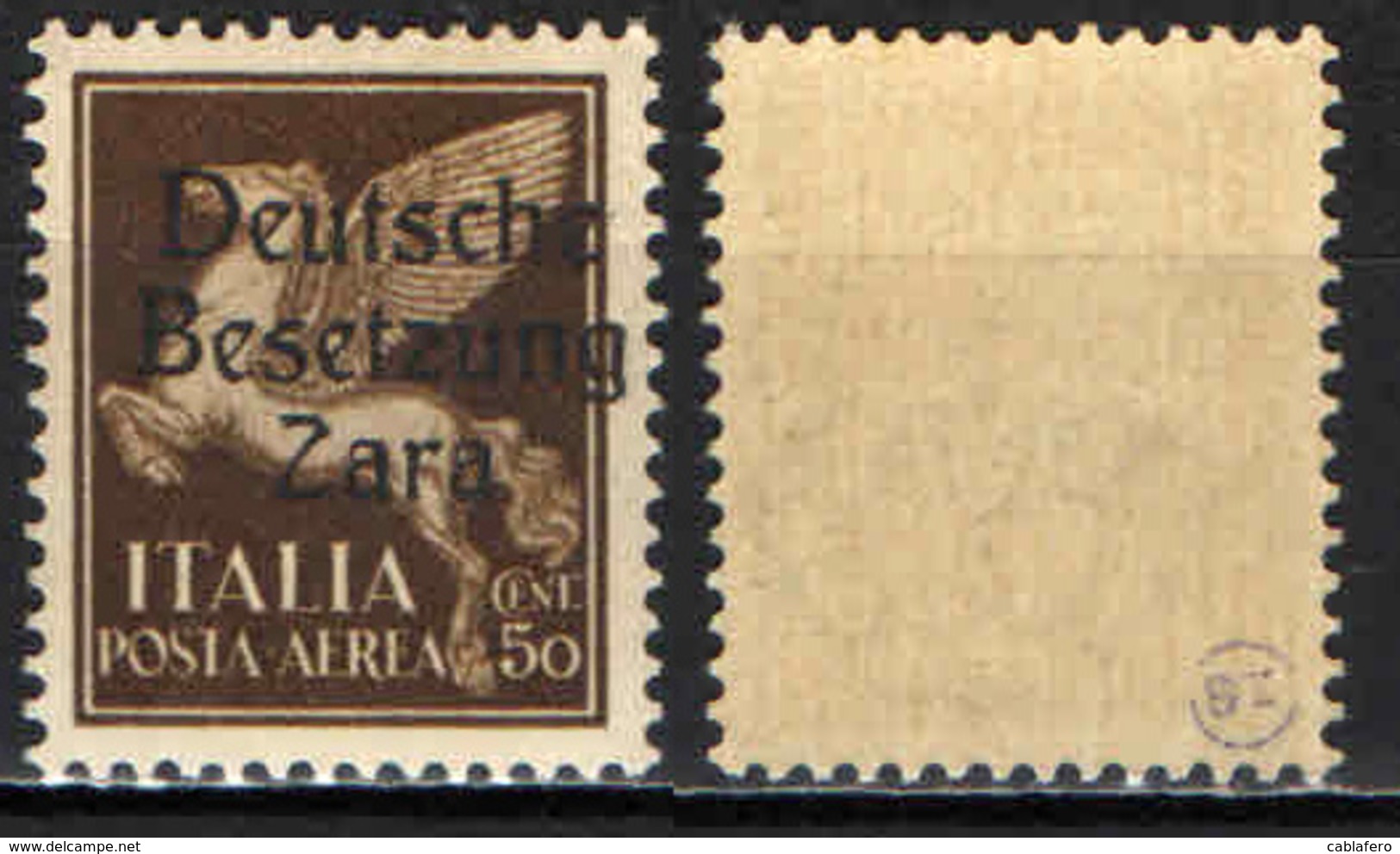 ITALIA - OCCUPAZIONE TEDESCA - ZARA - 1943 - SOVRASTAMPA - 50 CENT. - MNH - Occup. Tedesca: Zara