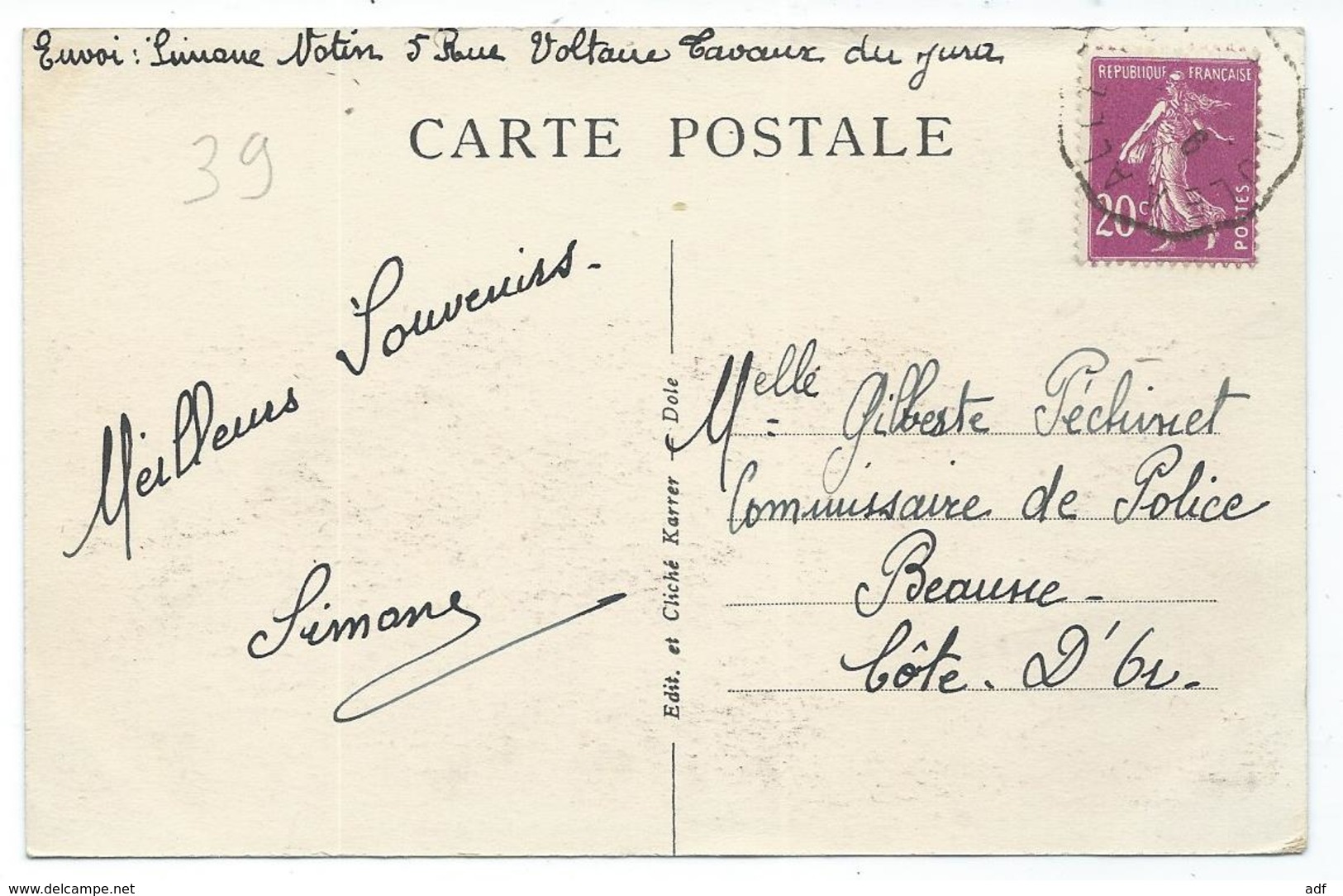 CPSM TAVAUX, LES CITES SOLVAY, VUE GENERALE, JURA 39 - Tavaux