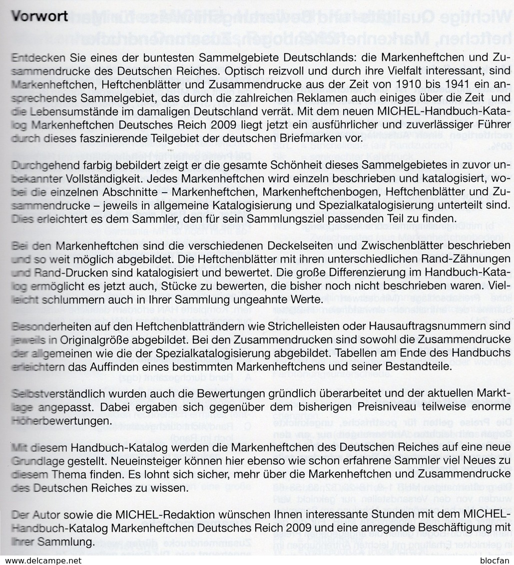Markenheftchen Deutsches Reich 2009 New 98€ MlCHEL-Handbuch DR Markenhefte Carnets Special Catalogue Of Old Germany - Verzamelingen