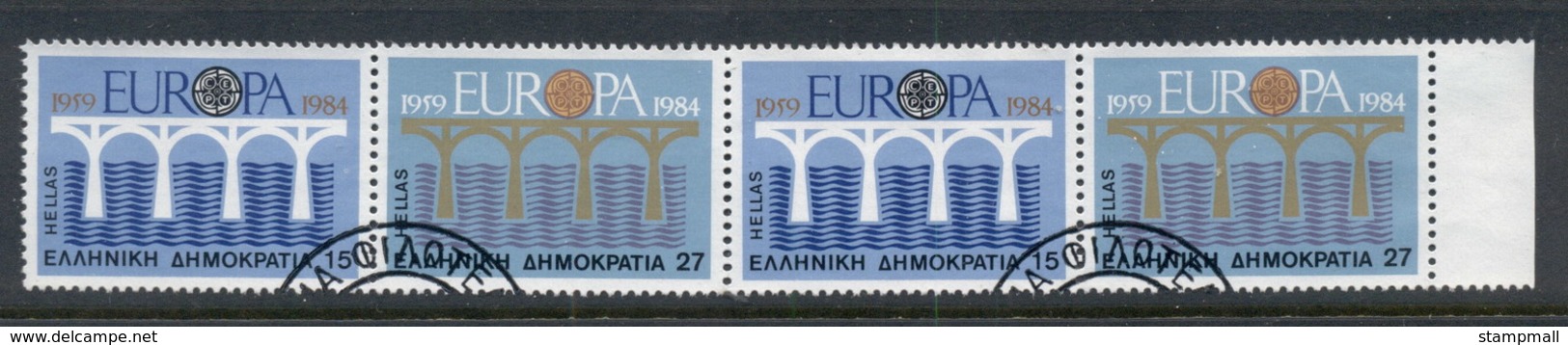 Greece 1984 Europa Bridges Booklet Pane FU - Autres & Non Classés