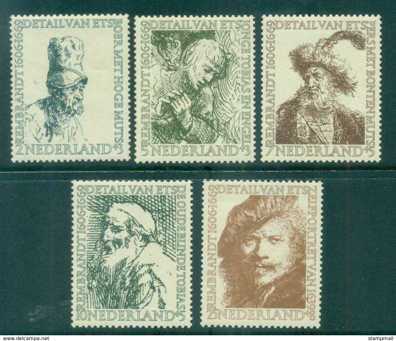 Netherlands 1956 Charity, Social & Cultural Purposes, Rembrandt MLH Lot76507 - Sin Clasificación