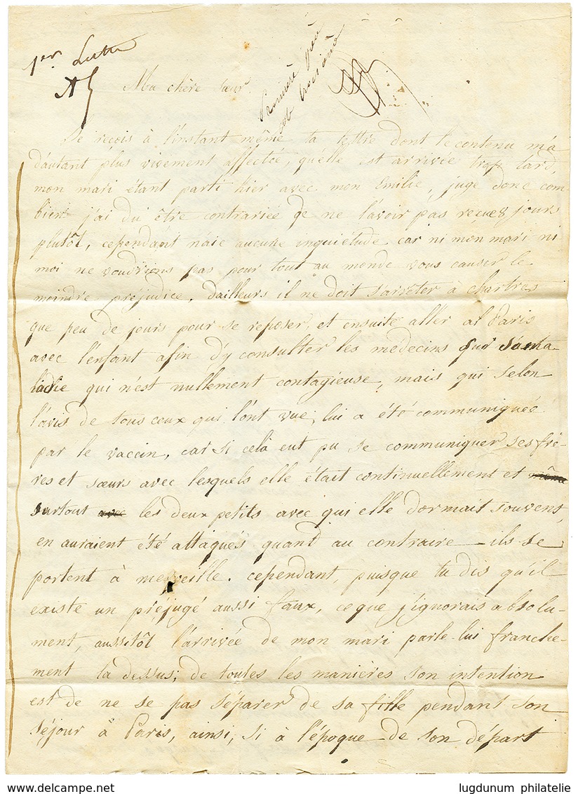 182? Dbis ARM. D' ESPAGNE Sur Lettre Avec Texte Complet Pour La FRANCE. TB. - Legerstempels (voor 1900)