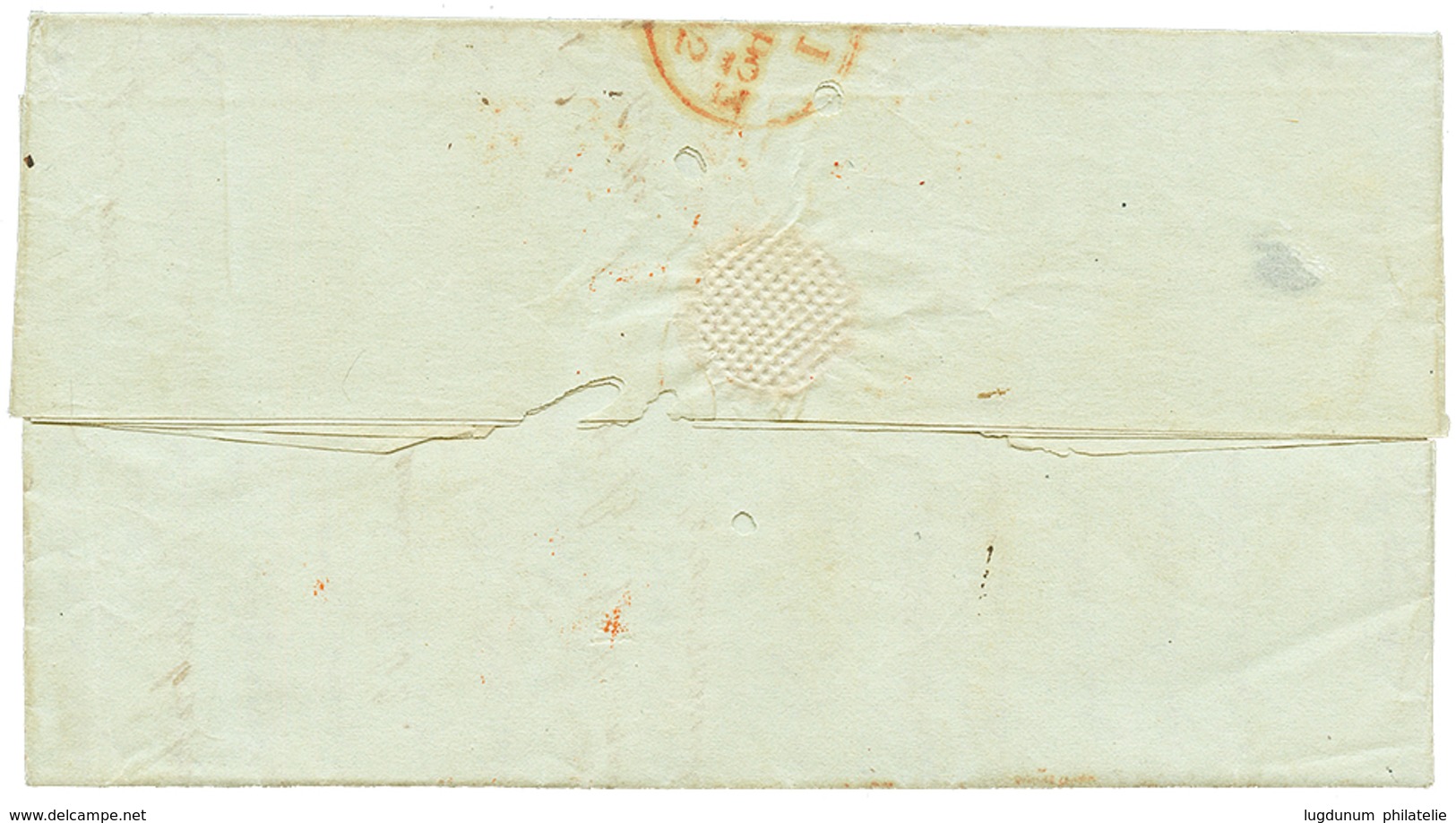 1842 PACKET LETTER Rouge + SAINT PIERRE MARTINIOQUE + Taxe "23" Annulée + Taxe "37" Sur Lettre De ST PIERRE Pour PARIS.  - Andere & Zonder Classificatie