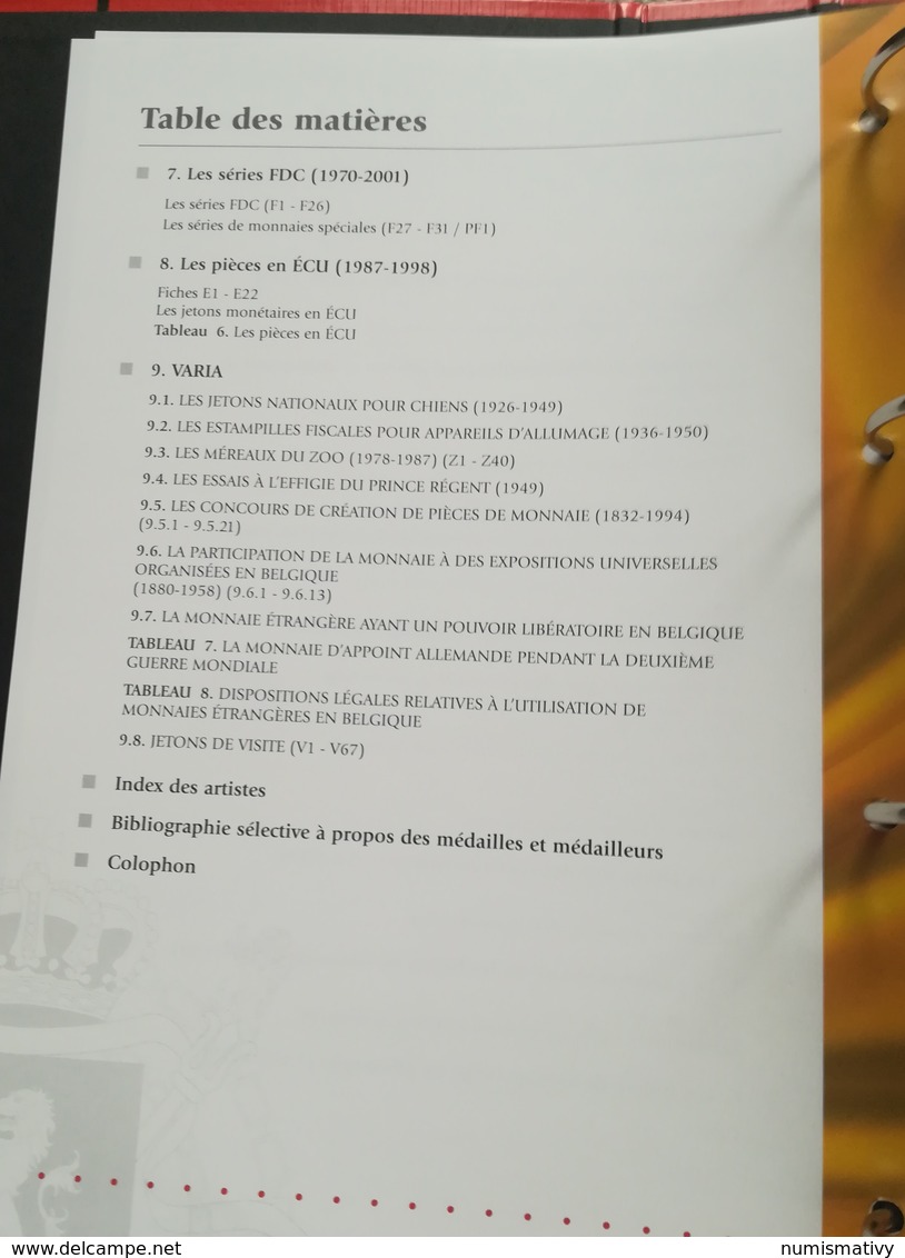 Encyclopédie Des Monnaies D'état Belge Avec ECU : Classeur De La Monnaie Royale De Belgique (inventaire Des Monnaies) - Errors And Oddities