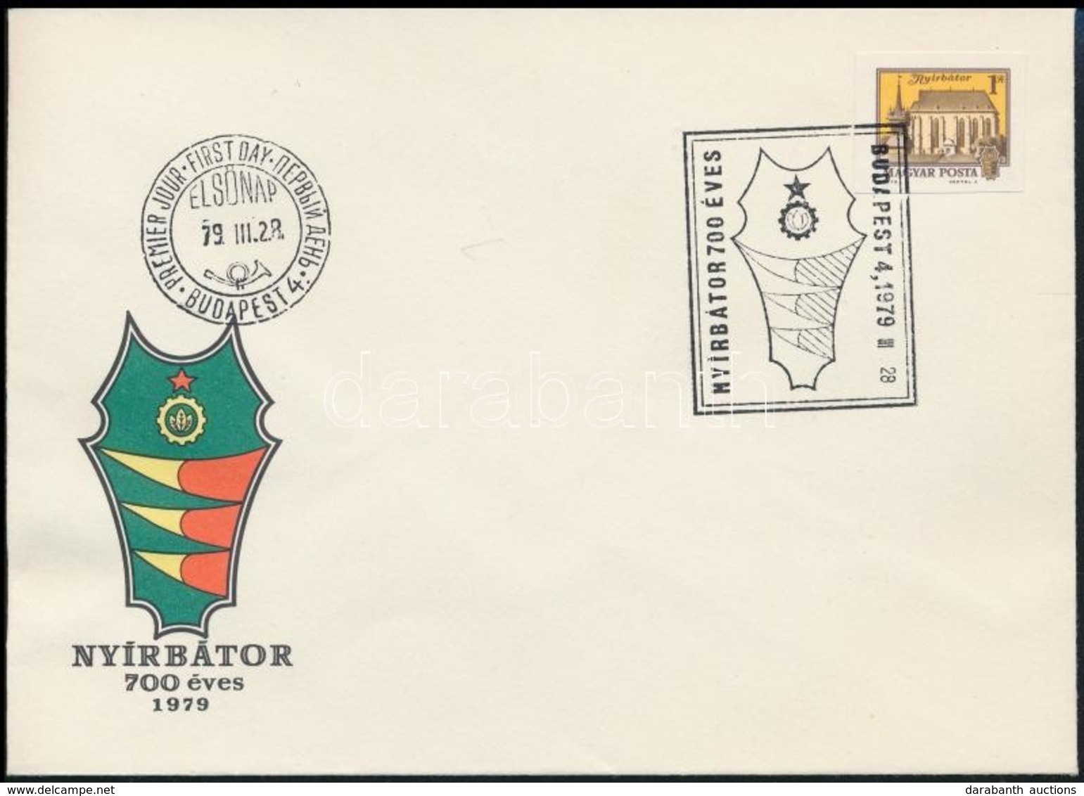 1979 Tájak-városok Vágott Bélyeg FDC-n (4.000) - Other & Unclassified