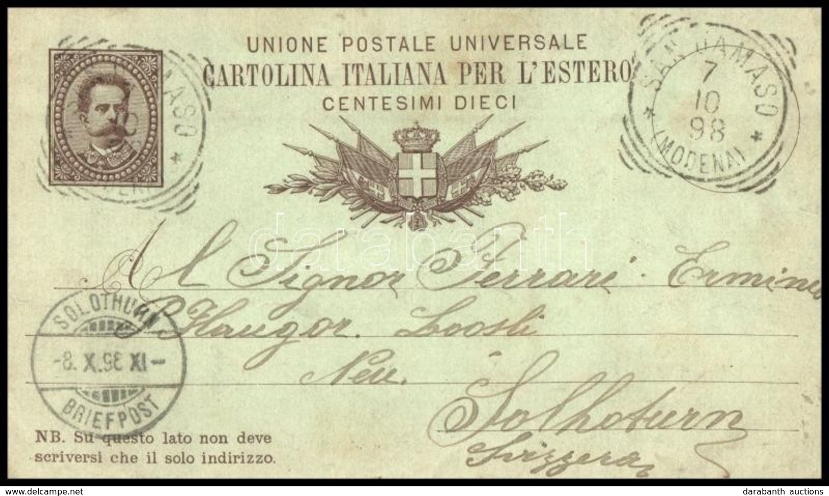 Olaszország 1898 - Sonstige & Ohne Zuordnung
