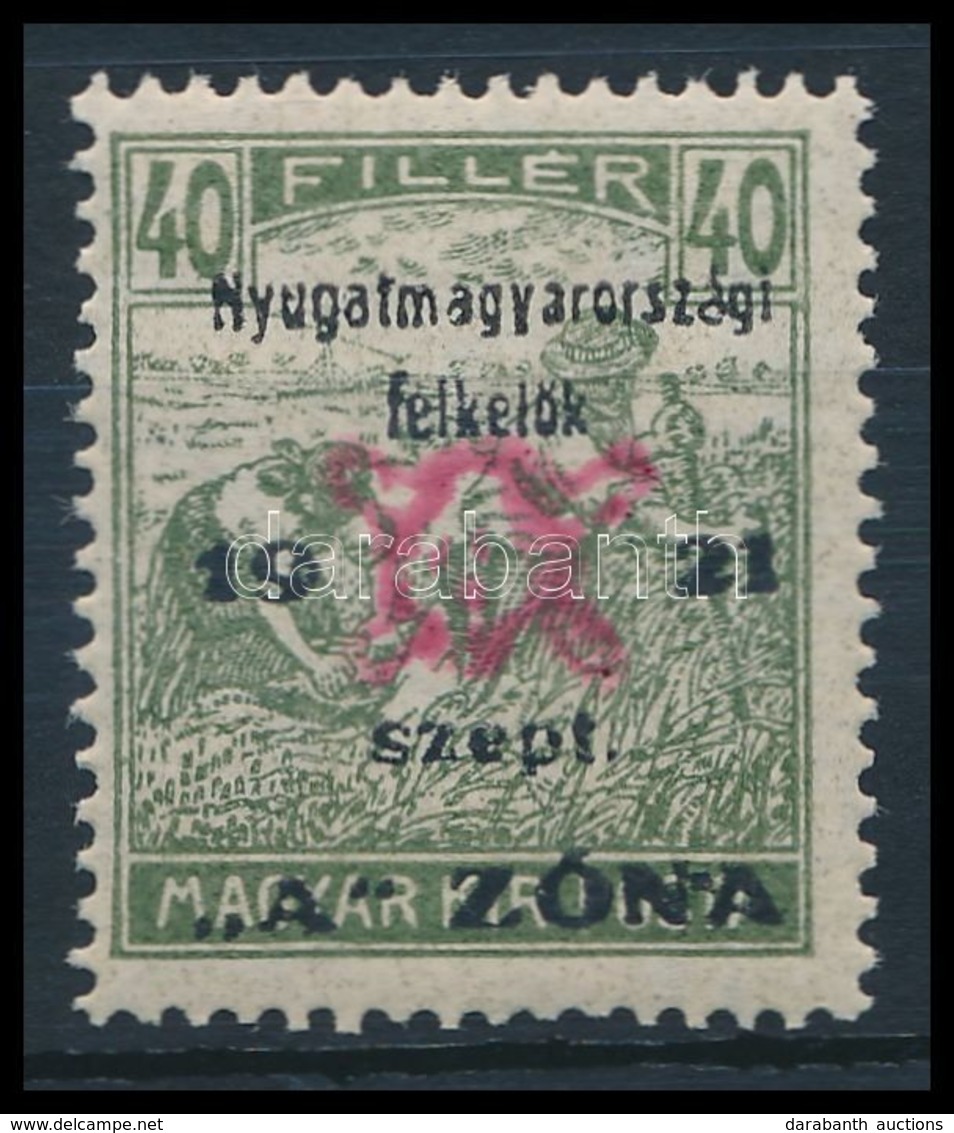 ** Nyugat-Magyarország II. 1921 Arató 40f Garancia Nélkül (80.000) - Sonstige & Ohne Zuordnung