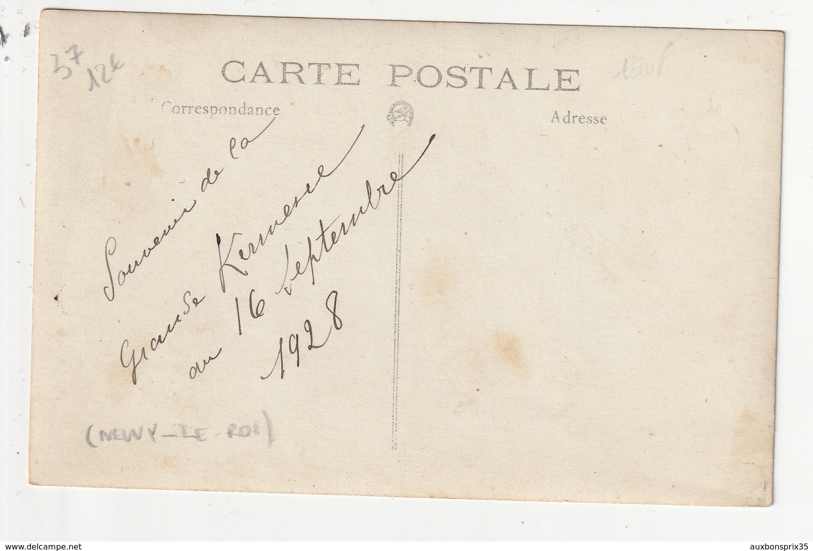 CARTE PHOTO - NEUVY LE ROI - SOUVENIR DE LA GRANDE KERMESSE - 16 SEPTEMBRE 1928 - 37 - Neuvy-le-Roi