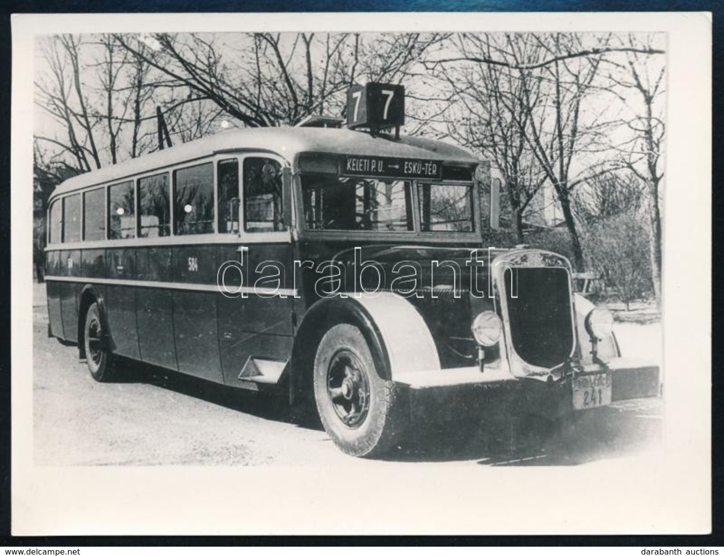 Cca 1960-1940 Budapest, Az 7-es Busz A Keleti Pályaudvar és Az Eskü Tér Között, Utólagos Előhívás, 9x12 Cm - Other & Unclassified