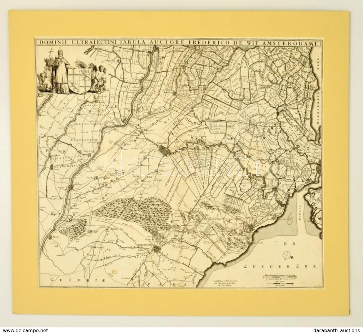 Cca 1670 Utrecht és Környékének Térképe, Domini Ultraiectini Tabula Auctore Frederico De Wit Amsterodami. Nagyméretű Réz - Other & Unclassified