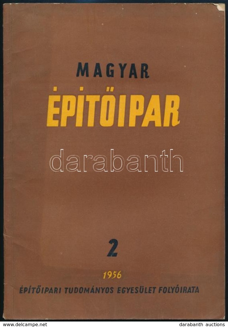 1956 Magyar Építőipar 1956. V. évf. 2. Szám. - Non Classificati