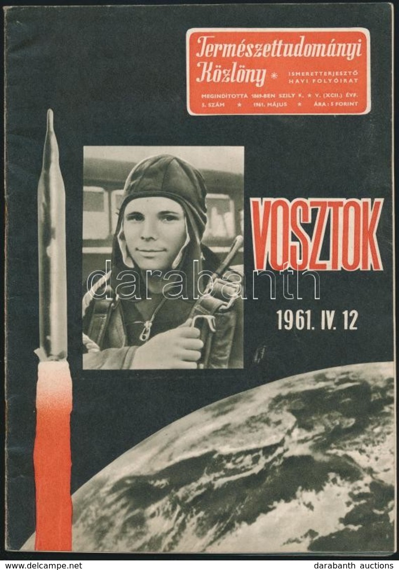 1961 A Természettudományi Közlöny V. évfolyamának 5. Száma, Címlapon Gagarinnal - Ohne Zuordnung