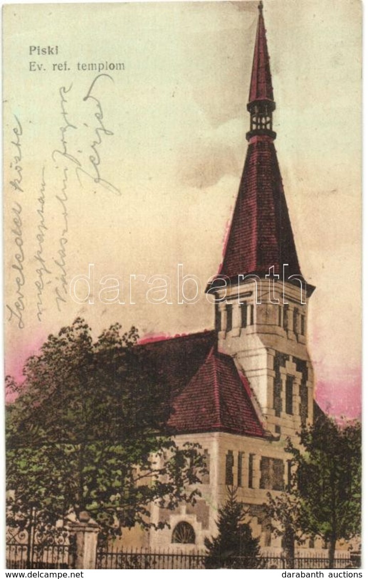 T3 Piski, Simeria; Református Templom / Calvinist Church (ázott Sarok / Wet Corner) - Ohne Zuordnung