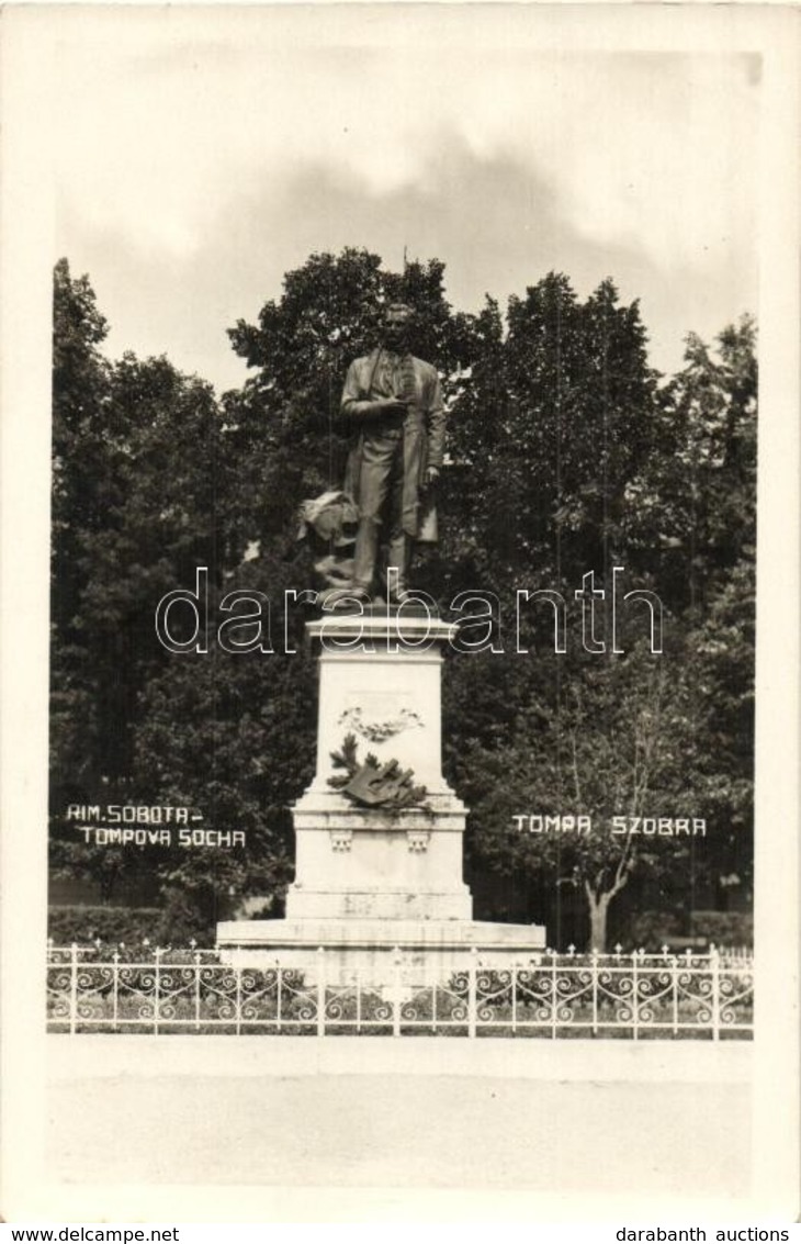 ** T2 Rimaszombat, Rimavska Sobota; Tompa Mihály Szobor / Statue, Photo - Unclassified