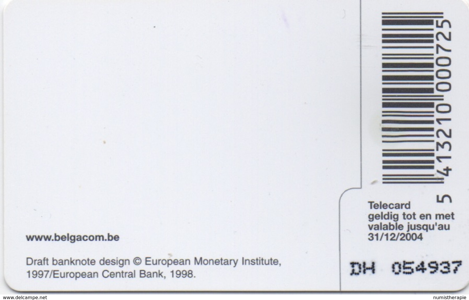 Télécarte Belgacom : 10 EUR Billet De Banque (403 BEF) Valable Jusqu'au 31/12/2004 - Francobolli & Monete