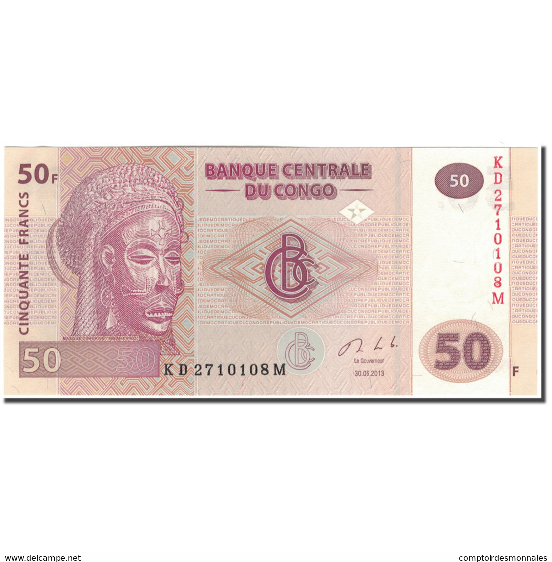 Billet, Congo Democratic Republic, 50 Francs, 2013-06-30, KM:97a, SPL+ - Democratic Republic Of The Congo & Zaire