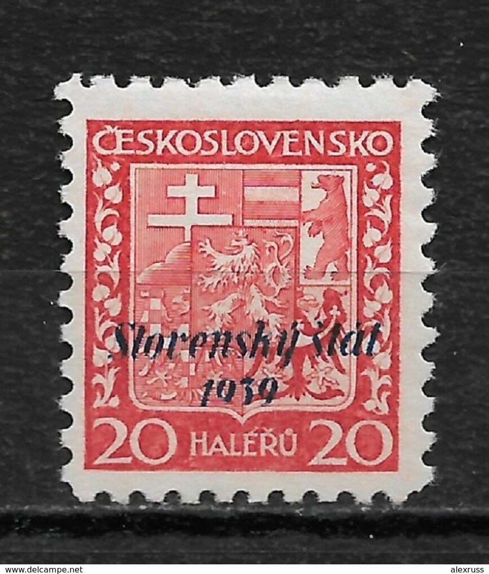 Slovakia 1939, 20h Scott # 4, VF Mint Lightly Hinged*OG, Expertise ! (RN-6) - Nuovi