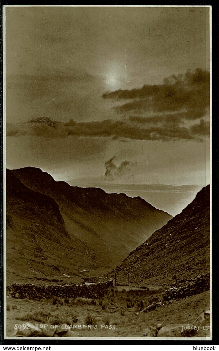 Ref 1272 - Judges Real Photo Postcard - Top Of Llanberis Pass - Caernarvonshire Wales - Caernarvonshire